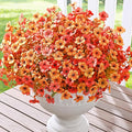 Waipfaru 24 Bundles Artificial Flowers Plants for Outdoor Indoor, UV Resistant Fake Flowers Outdoor Plastic Plants Shrubs Outside Porch Patio Garden Yard Decor
