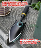 Heavy Duty Gardening Hand Trowel - Carbon Steel Garden Trowel with Rubberized Handle, Ideal for Soil Planting, Digging, Transplanting