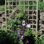 Dura-Trel Winchester 57 x 95 Inch PVC Vinyl Outdoor Garden Patio Trellis, with Wall Mounting Screws, Mocha