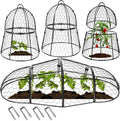 Decoroca 4 PCS Garden Cloches for Plants - Chicken Wire Plant Protectors from Animals, Outdoor Plant Cages to Keep Squirrels, Rabbits & Birds Out of Vegetable - DIY in 5 Forms - Sturdy Anti-Rust Dome