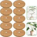 ZeeDix 10 Pack Coconut Fiber Mulch Ring, 9 Inch Coco Coir Tree Ring Mulch Mat, 100% Natural Tree Protector Mat Plant Cover Ring Coconut Coir Discs Tree Mats Mulch Rings for Indoor Outdoor Trees Plants