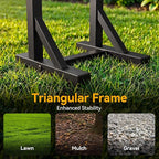 Garden Hose Holder Stand, Freestanding Metal Water Hose Storage Rack with Hooks for Outside Yard Lawn, Heavy Duty