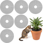 6 Pcs Plant Pot Cover Cuttable Plant Protector from Cats Indoor Dig-Free Plants Pot Soil Guard Flower Pots Grid Guard for Outdoor Garden Balcony