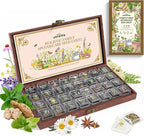 Lush&Dew Holistic Family Apothecary Seed Chest, 30,000+ Medicinal Herb Survival Seed Kit, Gardening Gifts for Women Men, 32 Varieties Heirloom Non-GMO Culinary Herb Seeds for Raised Bed Windowsill