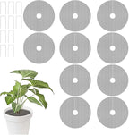 Planter Guard Set ‑ 10 Pieces Cuttable Pot Cover, Includes 10 Stakes Round Grid for Indoor Gardening Moss Protection, Kitten Dog Squirrel Animal Barrier Safety Mesh Garden Accessorie