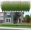 48Pcs Artificial Grass Plants Outdoor Faux Shrubs Wheat Grass Green Onion Grass Artificial Greenery Tall Stems for Indoor Outdoor Office Home Decor（Green Red Tail）
