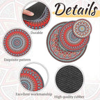 Nuanchu 6 Pcs Boho Plant Pot Mat 3 Sizes Absorbent Non Slip Pots Pad Round Plant Coaster Mat Gardening Indoor Outdoor Flower Plant Protect Mat