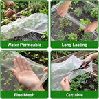 Ultra Fine 10'x33' Garden Netting,Pest Barrier & Bird Netting, Plant Mesh Net Row Cover for Garden,Greenhouse,Patio,Raised Beds, Protecting Vegetables, Flowers, Trees