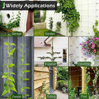 20-Set Black 5/64" (2mm) Wire Trellis for Climbing Plants Outdoor with 98ft Vinyl Coated Cable, T316 Stainless Steel Wall Wire Trellis Kit