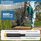 Garden Hose 50ft Lightweight, Non-Expanding, Leak-Proof Metal Connector, No-Knot No-Tangle, Easy to Store and Carry, Wear-Resistant, 3/4GHT Flexible Water Hose, Hose for Yard, Garden, Outdoor