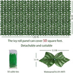 ODTORY Artificial Ivy Privacy Fence Wall Screen,60X120 in UV-Anti Faux Greenery Backdrop Ivy Vine Leaf Hedges Fence Panels for Patio, Balcony, Garden, Backyard Indoor Outdoor Green Wall Decor