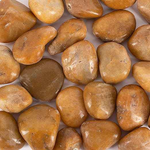 5 lbs Approx. 25 River Rocks Pebbles for Plants Natural Decorative Polished Stones for Planters Succulent Rocks Aquarium Gravel (2-3 Inches)