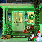 JMEXSUSS Green St Patricks Day Lights Indoor Outdoor Clear Wire, 200 LED Green Christmas String Lights for St Patricks Day Spring Tree Garden Decor, Connectable