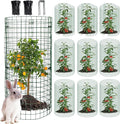 succulentlovers 10 Sets 20"x 12" Wire Plant Protector from Animals, Plant Protector Cages with Zip Ties & Stakes, Garden Plant Protectors Chicken Wire Plant Covers for Flower and Vegetables Protection