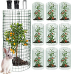 succulentlovers 10 Sets 20"x 12" Wire Plant Protector from Animals, Plant Protector Cages with Zip Ties & Stakes, Garden Plant Protectors Chicken Wire Plant Covers for Flower and Vegetables Protection