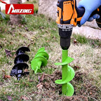 MAZING 16" x 4" Upgraded Spiral Auger Drill Bit for Planting, 2Pc Heavy Duty Garden Auger Bit, Bulb Planter Tool for Post Hole Digger Plant Flower Bedding Digging