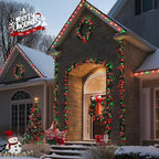 JMEXSUSS 600 LED Christmas String Lights Outdoor, Red and Green Lights Clear Wire, Christmas Twinkle String Lights Plug in for Tree Xmas Decorations