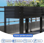 DIIYIV 2PCS Galvanized Raised Garden Bed with Legs,2PCS 48×18×30in Elevated Planter Box for Backyard,Garden, Patio, Balcony, 300lb Capacity,Planters for Outdoor Plants,Black