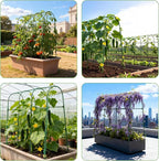 2Pack Cucumber Trellis for Raised Garden Bed, U-Shape Plant Support Metel Trellis for Climbing Plants Arch Trellis with Netting for Cucumbers,Tomatoes,Vine Climbing Plant(47.2''X32''x47.2''(LxWxH))