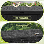 Devoko 125 Gallon Outdoor Storage Box, Waterproof Resin Deck Box for Patio Furniture, Lockable Container for Garden Cushions & Pool Supplies (Black, 125 Gallon)