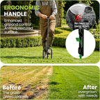 Manual Lawn Core Aerator Tool – Heavy Duty Hand Soil Aerator with 3 Hollow Tines, Pre-Assembled Lawn & Garden Plug Remover for Grass Growth & Soil Improvem