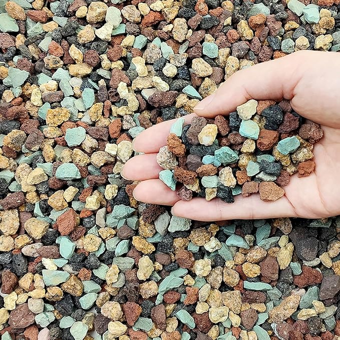 FANTIAN 10 lbs Succulent Cactus Soil Potting Mix,5-8 mm Pebbles Mix Horticultural Lava Rock