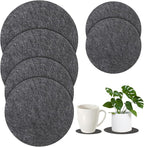 Plant Coasters, 6 PCS 3 Sizes Round Plant Saucers Felt Plant Mat Reversible Fabric Coaster Mat Absorbent Waterproof Plant Pot Saucers for Gardening Indoors Outdoor Pots, DIY Craft Supplies(4”, 6”, 8”)