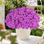 AmyHomie 20 Bundles Artificial Flowers for Outdoor Outside Spring Summer Decoration UV Resistant Faux Flowers No Fade Fake Plastic Plants Garden Porch Window Box Decorating (Purple)