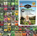 Homesteader Seed Vault - 50 Packs of Non-GMO Heirloom Vegetable, Fruit, Herb Seeds for Planting a Victory Garden - Grow Survival Food for Storage, Emergency Preparedness - Survival Garden Seeds