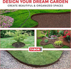 TABOR TOOLS 60 Ft Terrace Board, 5 Inch High, 0.04" Inch Thin, Landscape Edging Coil, Grass Barrier, Bender Board, Garden Liner, ES25. (Brown)