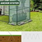 3 Tier 6 Shelves Mini Walk-in Greenhouse, 56 x 28 x 76 inch, Durable PE Cover Green House Kit with Anchors and Ropes, Outdoor Plant Gardening Hot House for Growing Vegetables, Flowers