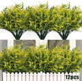 RECUTMS 12 Bundles Artificial Flowers Outdoor UV Resistant Outdoors Fake Plants Faux Plastic Flower in Bulk for Hanging Planters Outside Porch Vase Home Window Decoration,Spring Decorations(Yellow)