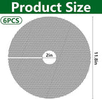 Adnee 6 Pcs 11.8 Inch Plant Pot Grids-Cuttable Plant Pot Soil Covers Protectors from Animals-Indoor Round Planter Pots Soil Guard for Outdoor Garden Plants Protection