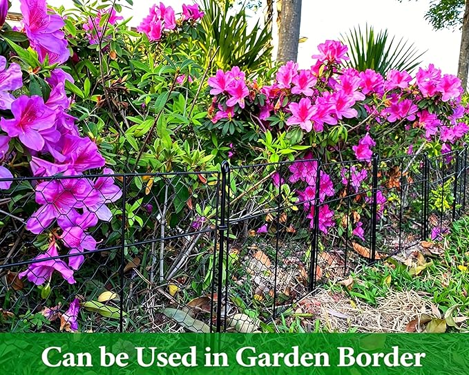 3 Pack Plant Protectors from Animals, 12Pcs 1" Mesh DIY Plant Cages 13.8"x13.8"x12", Metal Garden Animal Barrier with Stakes, Keep Rabbits & Chipmunks Out for Vegetables, Shrubs & New Plants