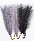 LSKYTOP Grey Pampas Grass Decor,23Inch 12pcs Faux Pampas Grass Bouquets Artificial Pampas Fake Pampas Flower for Home Living Room Bedroom Vase Decor