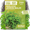 KVITER 700 Lemon Balm Seeds for Planting (Melissa Officinalis) – Heirloom & Organic Medicinal Herb Seeds – Grow in Herb Garden, Pots, Beds Indoors & Outdoors for Calming Lemon Balm Tea