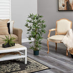 Nearly Natural 4ft Artificial Bamboo Plant Faux Greenery for Indoor Home Office Decor