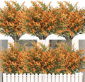 RECUTMS Artificial Flowers Fake Outdoor Plants Faux UV Resistant Lavender Flower Plastic Shrubs Indoor Outside Hanging Decorations Fall Flowers for Decoration，20 Bundles-Salmon