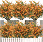 RECUTMS Artificial Flowers Fake Outdoor Plants Faux UV Resistant Lavender Flower Plastic Shrubs Indoor Outside Hanging Decorations Fall Flowers for Decoration，20 Bundles-Salmon