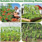 Cucumber Trellis for Raised Bed, U-Shape Garden Trellis for Climbing Plants Outdoor, Metal Arch Trellis for Vegetables, Plant Support for Tomato, Pea, Zucchini(63" L×30" W×47.2" H-Large)