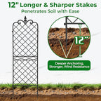 Amagabeli Garden Home 4 Pack Trellis for Climbing Plants Outdoor 71”x20” Heavy Duty Rustproof Wall Metal Decoration Large Trellis for Potted Plants Support Trellis for Roses Vegetable Black