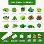 20 Vegetable + 15 Lettuce & Salad Greens + 18 Culinary Herb Seeds Variety Pack Bundle 15300+ Non-GMO Heirloom Garden Seeds for Planting