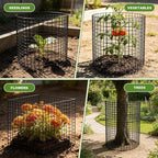 Plant Protector from Animals, 6 Set Plant Cages for Outdoor Plants 12'' x 16'' Metal Wire Protectors for Plants, Protection Cages with Stakes & Zip Ties, to Keep Rabbits Chicken Duck Out for Garden