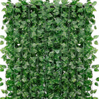 450 Feet 60 Pack Fake Greenery Hanging Garland, Artificial Ivy Leaf Plants, Vine Leaves, Flowers Foliage for Bedroom Garden Wall Decor