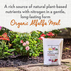 Whitney Farms Organic Alfalfa Meal 2-0.3.2 - Slow-Release Nitrogen Fertilizer and Soil Enhancer for Vegetables, Flowers, Roses, Herbs, and Shrubs, 2 lb.