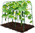 Cucumber Trellis for Raised Garden Bed, U-Shape Plant Support Metel Trellis for Climbing Plants Arch Trellis with Netting for Outdoor Cucumbers,Tomatoes,Vine Climbing Plant(47.2''X32''x47.2''(LxWxH))