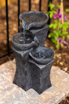 Vicenza - 18" Tri-Bowl Cascading Waterfall Fountain
