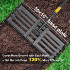 Large Lawn Leveling Rake - Heavy Duty 30"x10" Stainless Steel Leveler Plate,Reinforced Welds,28-72" Adjustable, Anti Flipping Smooth Edge,for Soil, Dirt,Ground,Golf,Yard Top Dressing,Landscaping