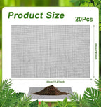 20Pcs Mesh for Plants, Black Garden Netting for Plants to Prevent Soil Leakage (11.8 x 7.8 in / 30 x 20 cm)