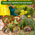 9 Pics DIY Metal Plant Protectors from Deer, Garden Fencing Animal Barrier Size 11.8 * 15.7 inches, Mesh Plant Cage Chicken Wire Cloche for Plants with Stakes and Nylon Cables